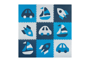 Speelmat baby - Foam puzzelmat - 180x180cm - blauw