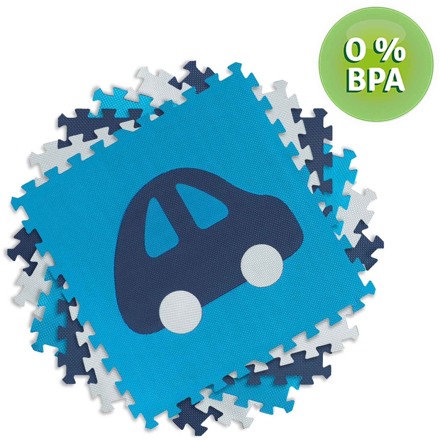 Speelmat baby - Foam puzzelmat - 180x180cm - blauw