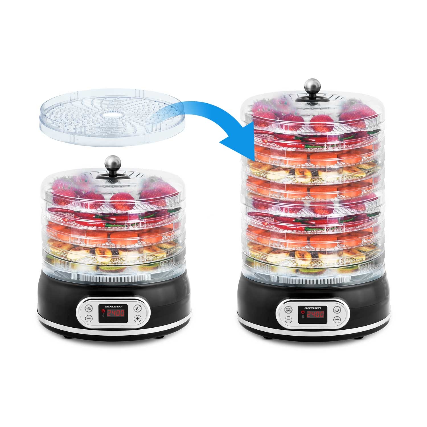 Voedseldroger - 5 laags - 400W - 10L