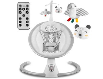 Schommelstoel baby - Wipstoel - Wit en grijs