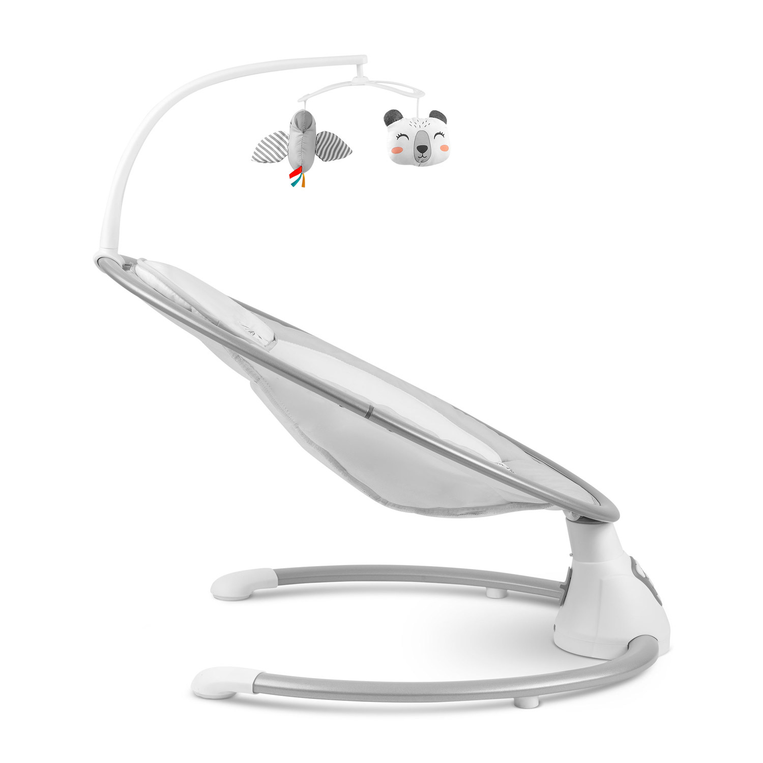 Schommelstoel baby - Wipstoel - Wit en grijs