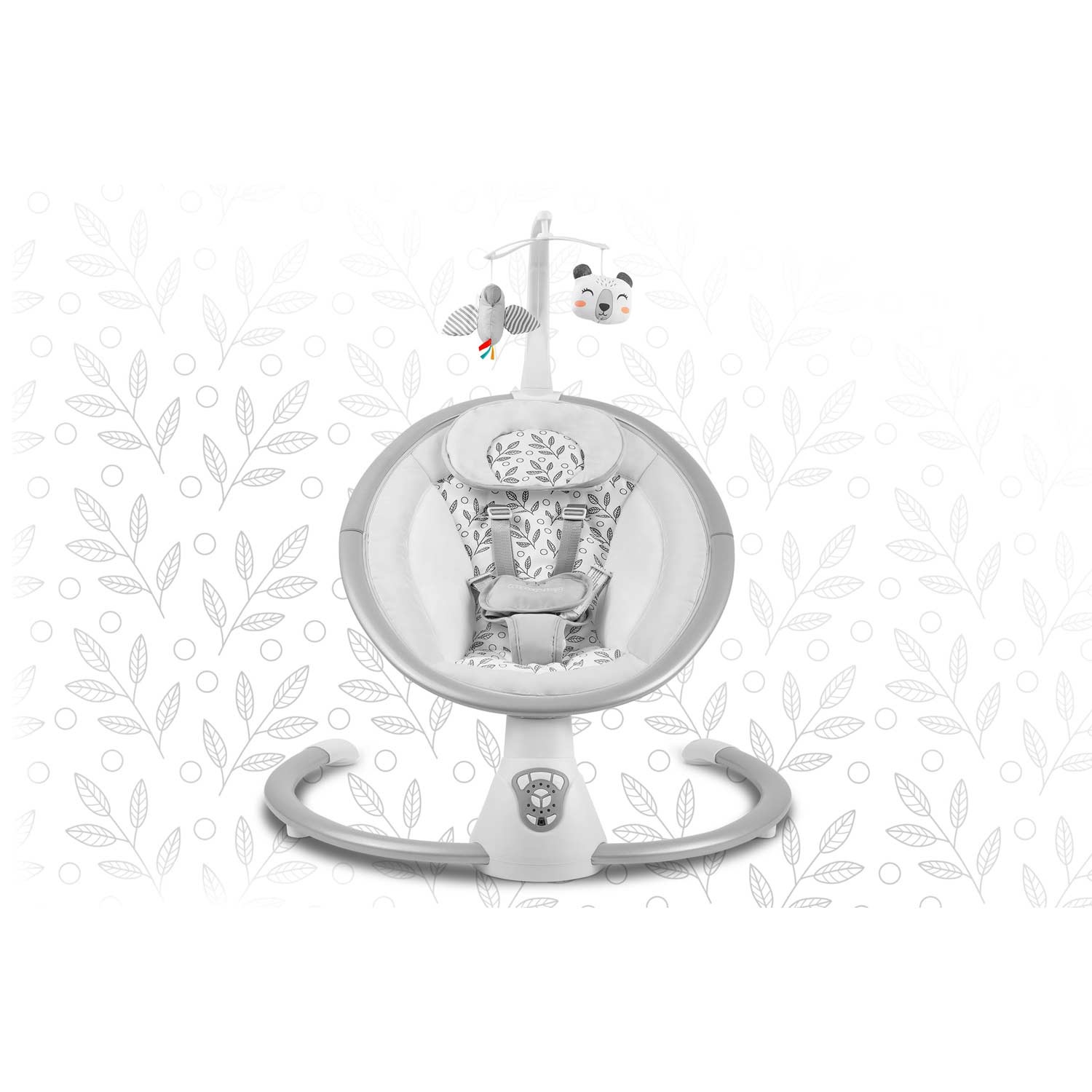 Schommelstoel baby - Wipstoel - Wit en grijs