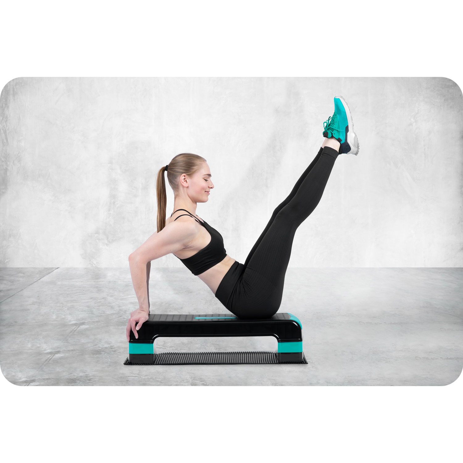 Aerobic step - Fitness step - 3 treden - 80x30x20cm