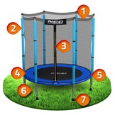 Trampoline 140 cm - met Veiligheidsnet - Blauw