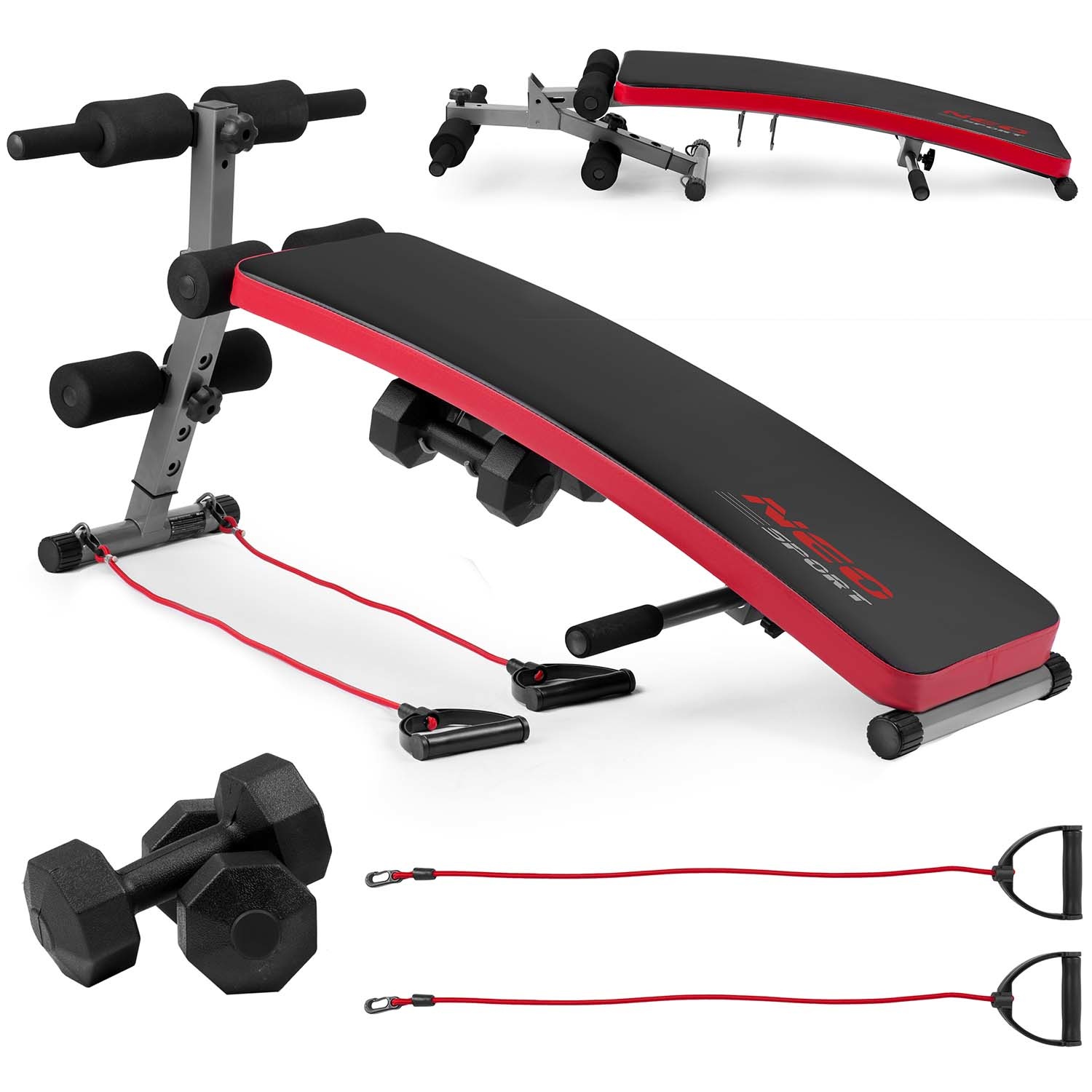 Fitness bank - Trainingsbank - met Dumbbells