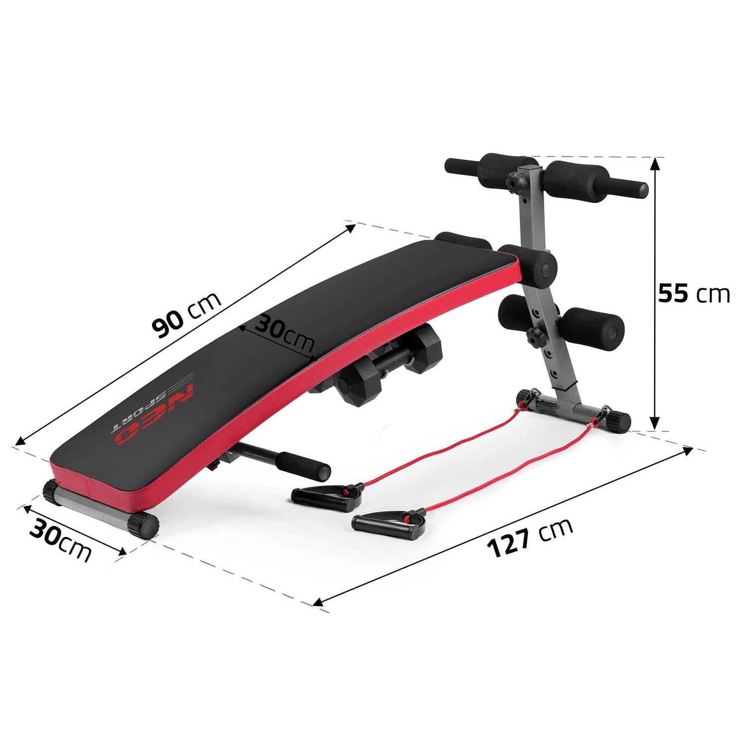 Fitness bank - Trainingsbank - met Dumbbells