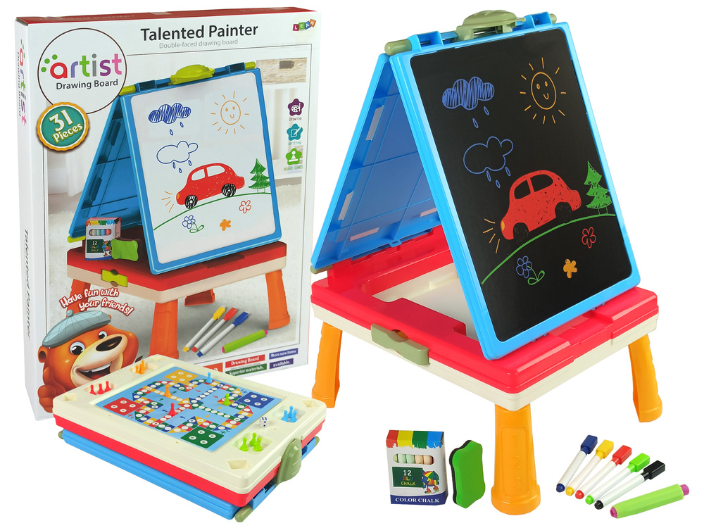 Krijtbord - Magneetbord - Bordspel tafel - 3-in-1