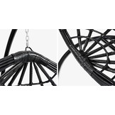 Hangstoel - met frame - zwart - grijs kussen - tot 125 kg