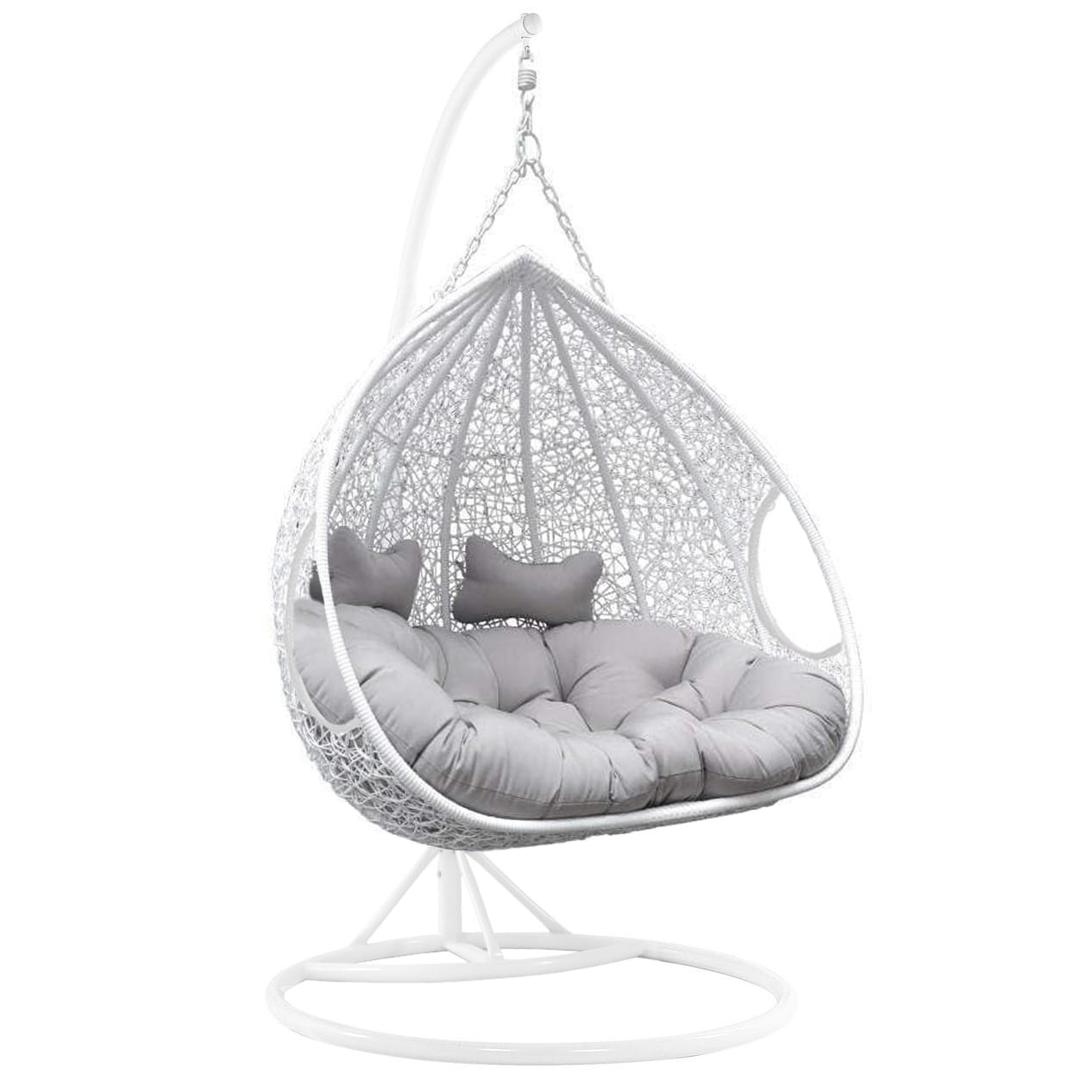 Hangstoel - 2 personen - Wit - met Frame - tot 150 kg