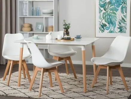 Moderne tafel - 120x80 cm - wit -Scandinavisch design