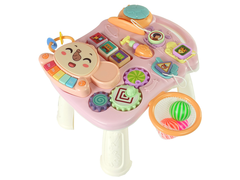 Loopwagen - en Speeltafel - 2 in 1 - Roze - 45 cm