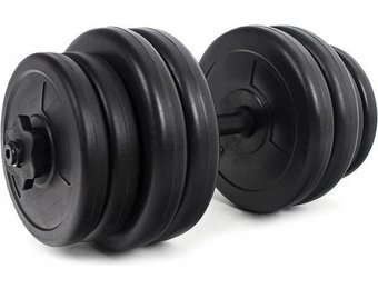 Halterset 31,5 kg - 2 halters van 15,75 kg - met schroefklemmen