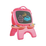 Krijtbord - Dubbelzijdig - met stiften en krijt - Roze