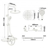 Doucheset - met Douchemengkraan - en Regendouche - Zwart