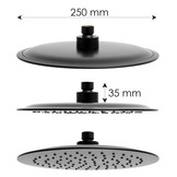 Doucheset - met Douchemengkraan - en Regendouche - Zwart