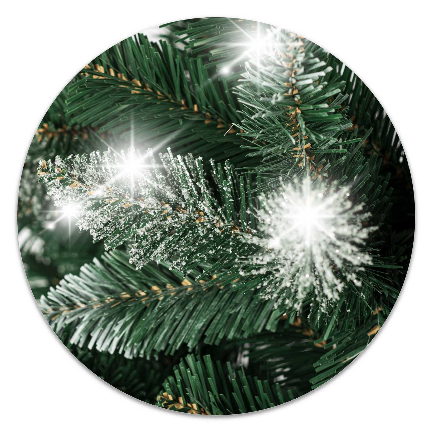 Kunstkerstboom - 180 cm - op houten stam - met Dennenappels