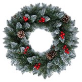 Kerstkrans voordeur - 50 cm - met Dennenappels