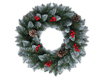 Kerstkrans voordeur - 50 cm - met Dennenappels