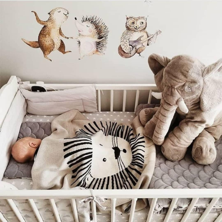 Grote knuffel - Olifant - Knuffel kussen - Pluche - Grijs