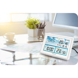 Weerstation - Draadloos - met kleuren Display - Wit