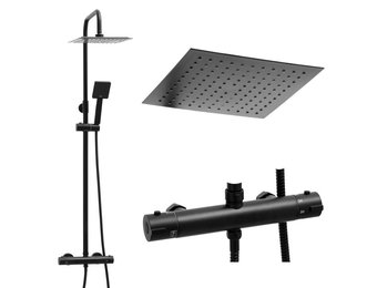 Douchepaneel - met Regendouche 25cm - en Thermostaatkraan