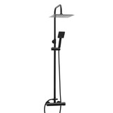 Douchepaneel - met Regendouche 25 cm - en Handdouche - Zwart