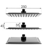 Douchepaneel - met Regendouche 25 cm - en Handdouche - Zwart