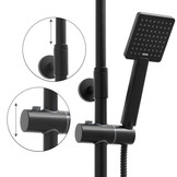 Douchepaneel - met Regendouche 25 cm - en Handdouche - Zwart