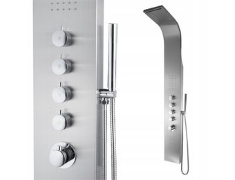 Douchepaneel RVS - met Regendouche - massage - hydrojets - waterval - LED