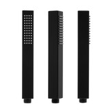 Douchepaneel zwart - met Regendouche 25cm - en Thermostaatkraan