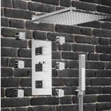 Douchepaneel inbouwset - met Regendouche - massage - hydrojets