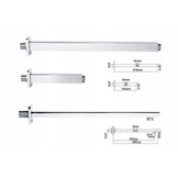 Douchepaneel inbouwset - met Regendouche - massage - hydrojets