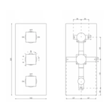 Douchepaneel inbouwset - met Regendouche - massage - hydrojets