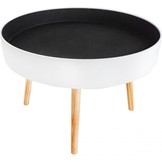 Houten salontafel met opbergruimte - 60x60x40 - wit