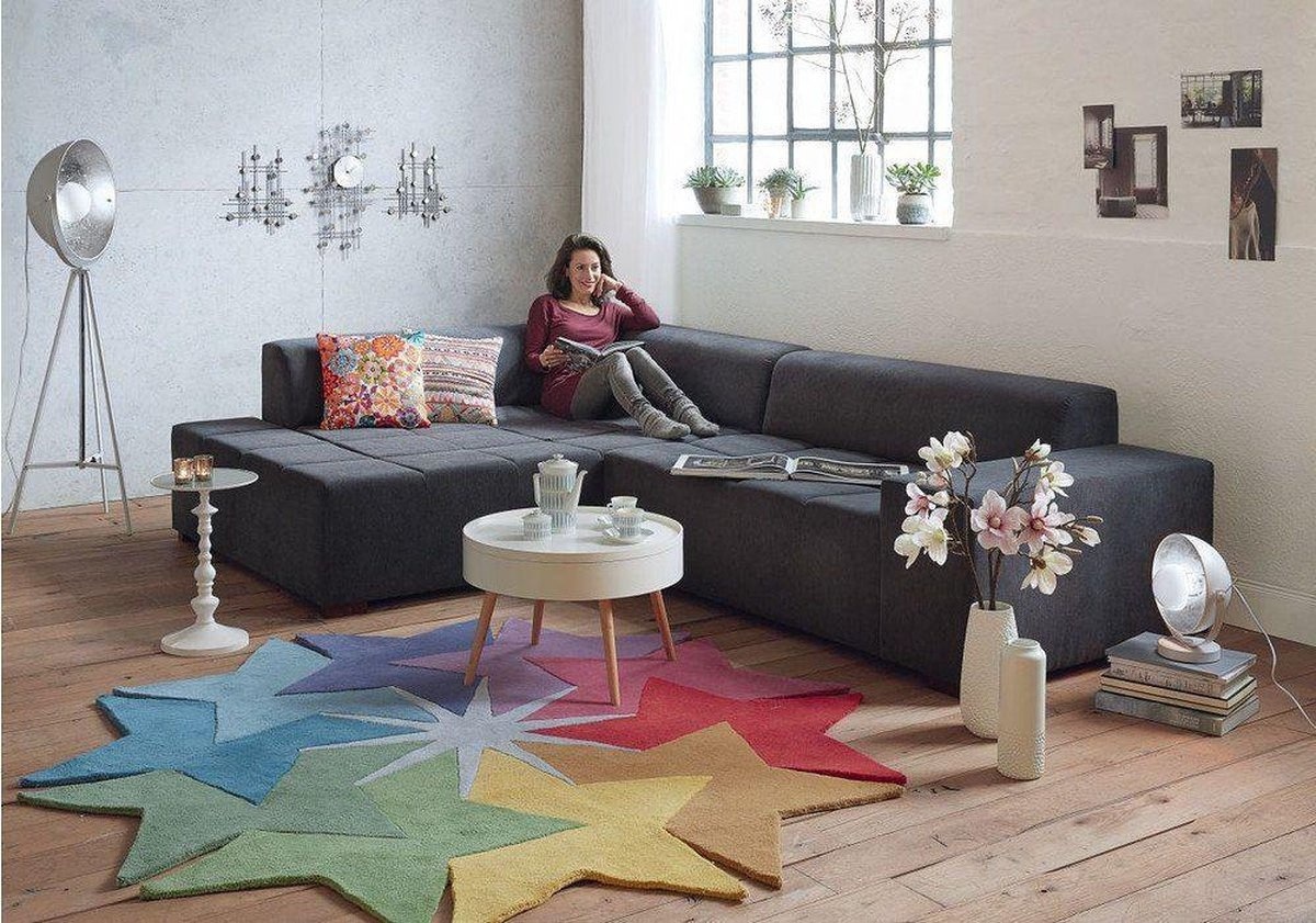 Houten salontafel met opbergruimte - 60x60x40 - wit