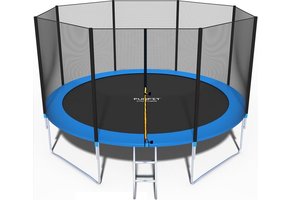 Trampoline - 404 cm - met net & ladder - tot 150 kg