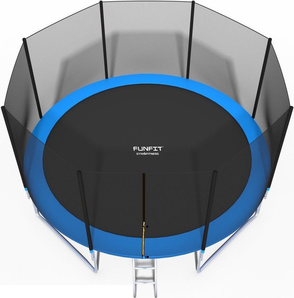 Trampoline - 404 cm - met net & ladder - tot 150 kg