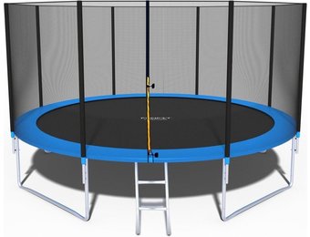 Trampoline - 374 cm - met net & ladder - blauw