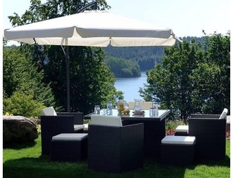 Zweefparasol 3 meter diameter Beige - inklapbaar