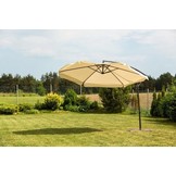 Zweefparasol 3 meter diameter Beige - inklapbaar