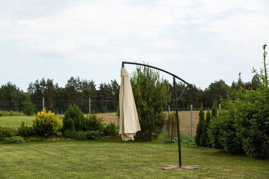 Zweefparasol 3 meter diameter Beige - inklapbaar