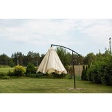 Zweefparasol 3 meter diameter Beige - inklapbaar