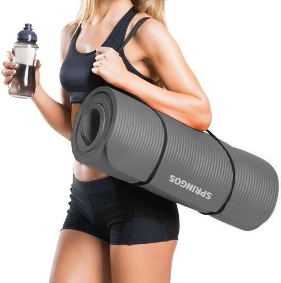 Fitness mat - Grijs - 180cm x 60cm x 1,5cm