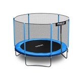 Trampoline - 244 cm - blauw - met ladder en buitenrand net - tot 80 kg