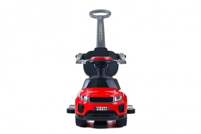 Loopwagen met duwstang - rood - met uitvalbeveiliging
