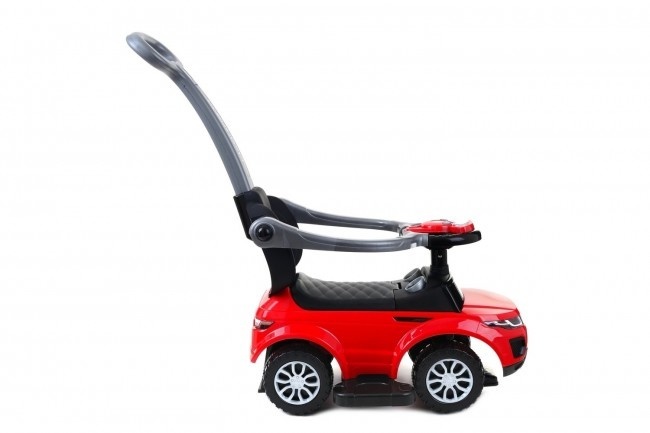Loopwagen met duwstang - rood - met uitvalbeveiliging
