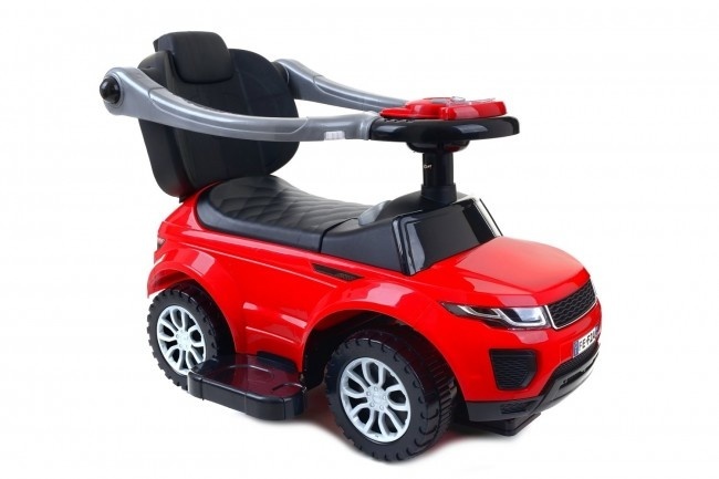 Loopwagen met duwstang - rood - met uitvalbeveiliging