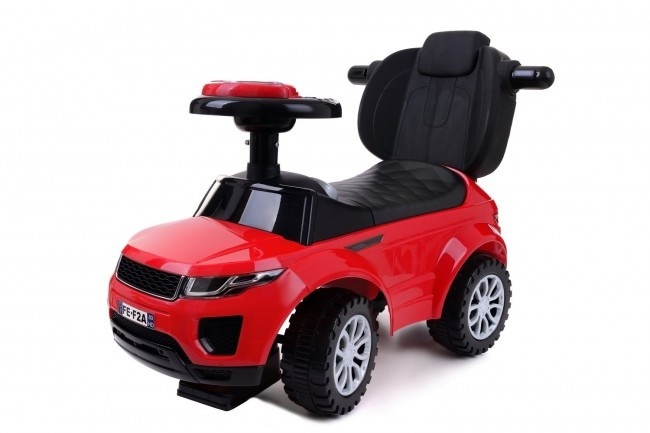 Loopwagen met duwstang - rood - met uitvalbeveiliging
