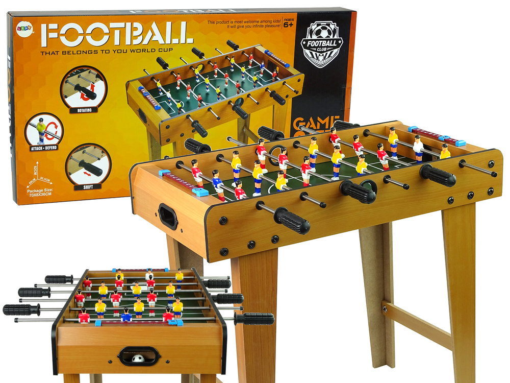 Tafelvoetbal - houten voetbaltafel - 69 x 36,5 x 62 cm