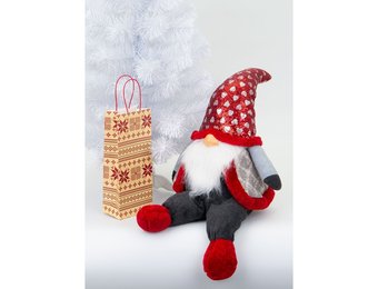 Kerstkabouter - zittend - 92 cm - Kerstdecoratie